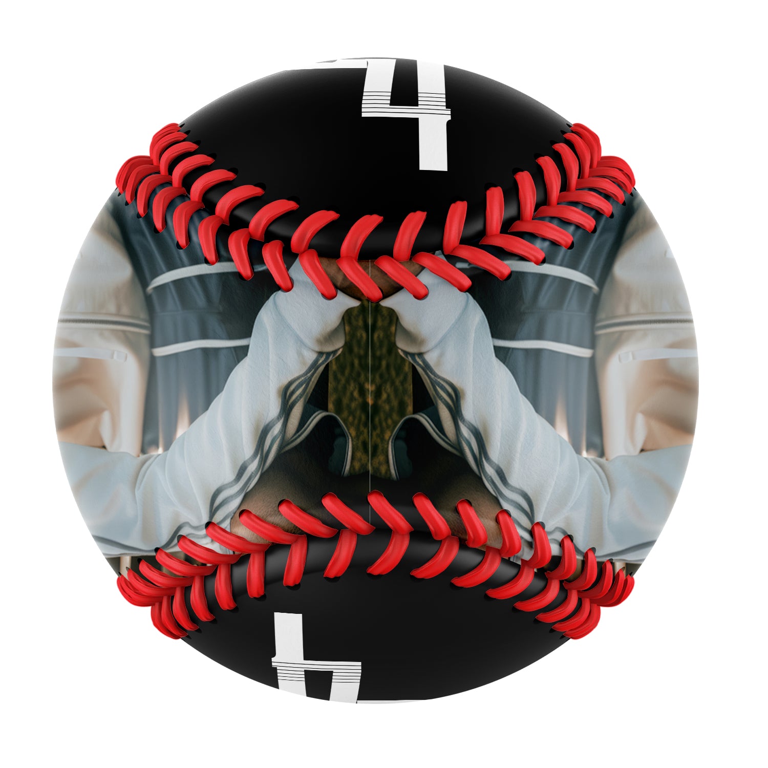 Personalized White College Graduation Photo Baseballs
