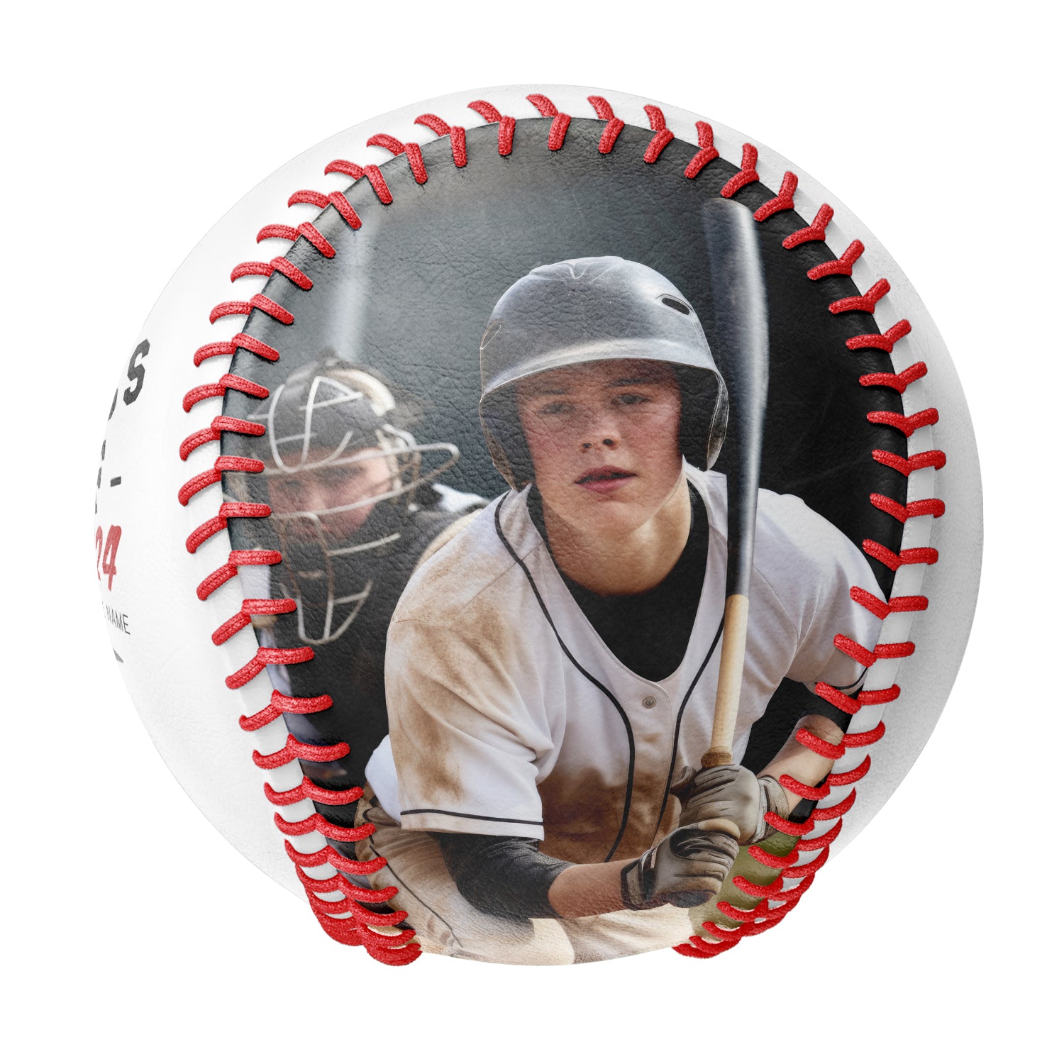 Personalized White Graduation Photo Baseballs