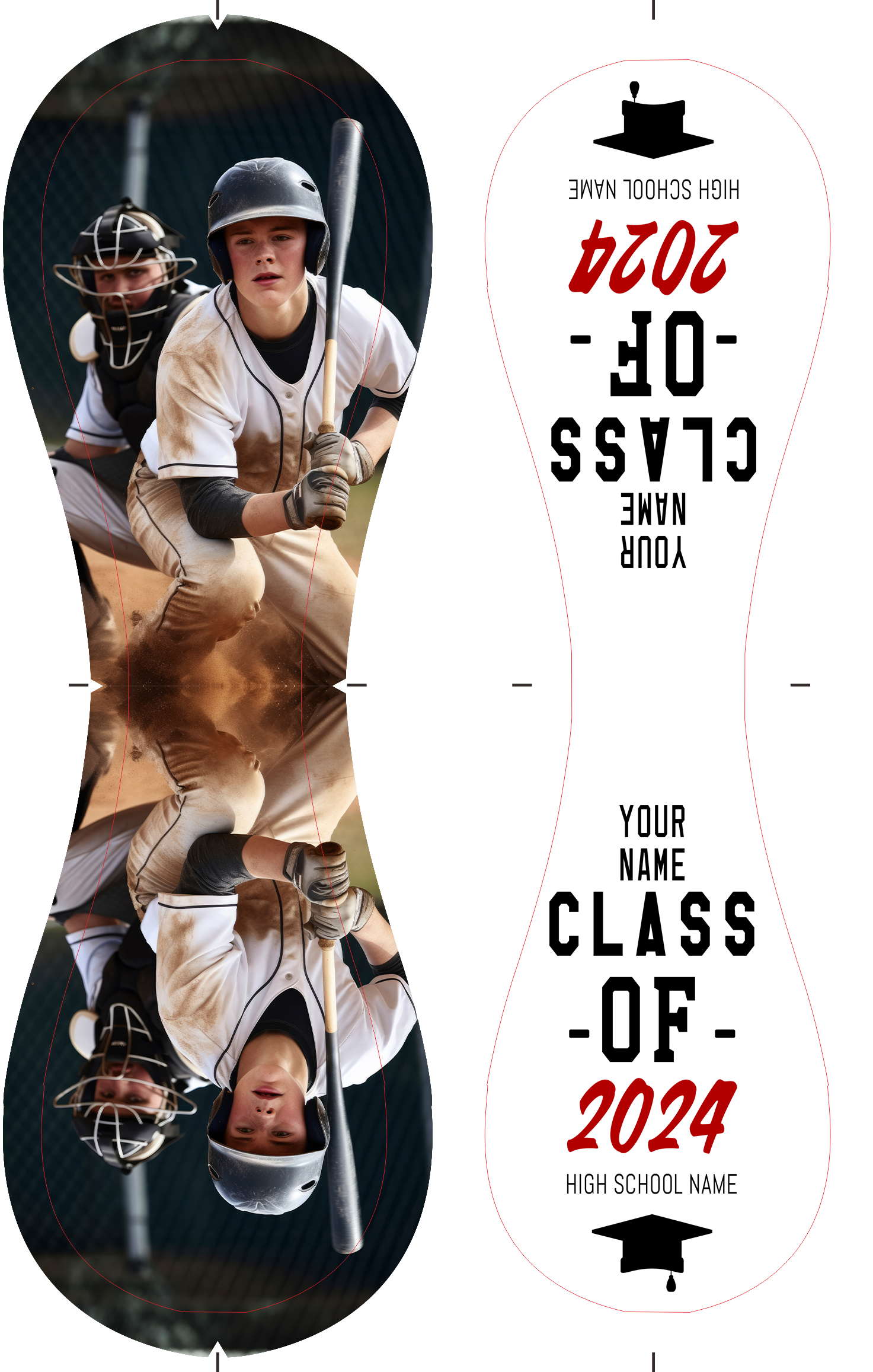 Personalized White Graduation Photo Baseballs