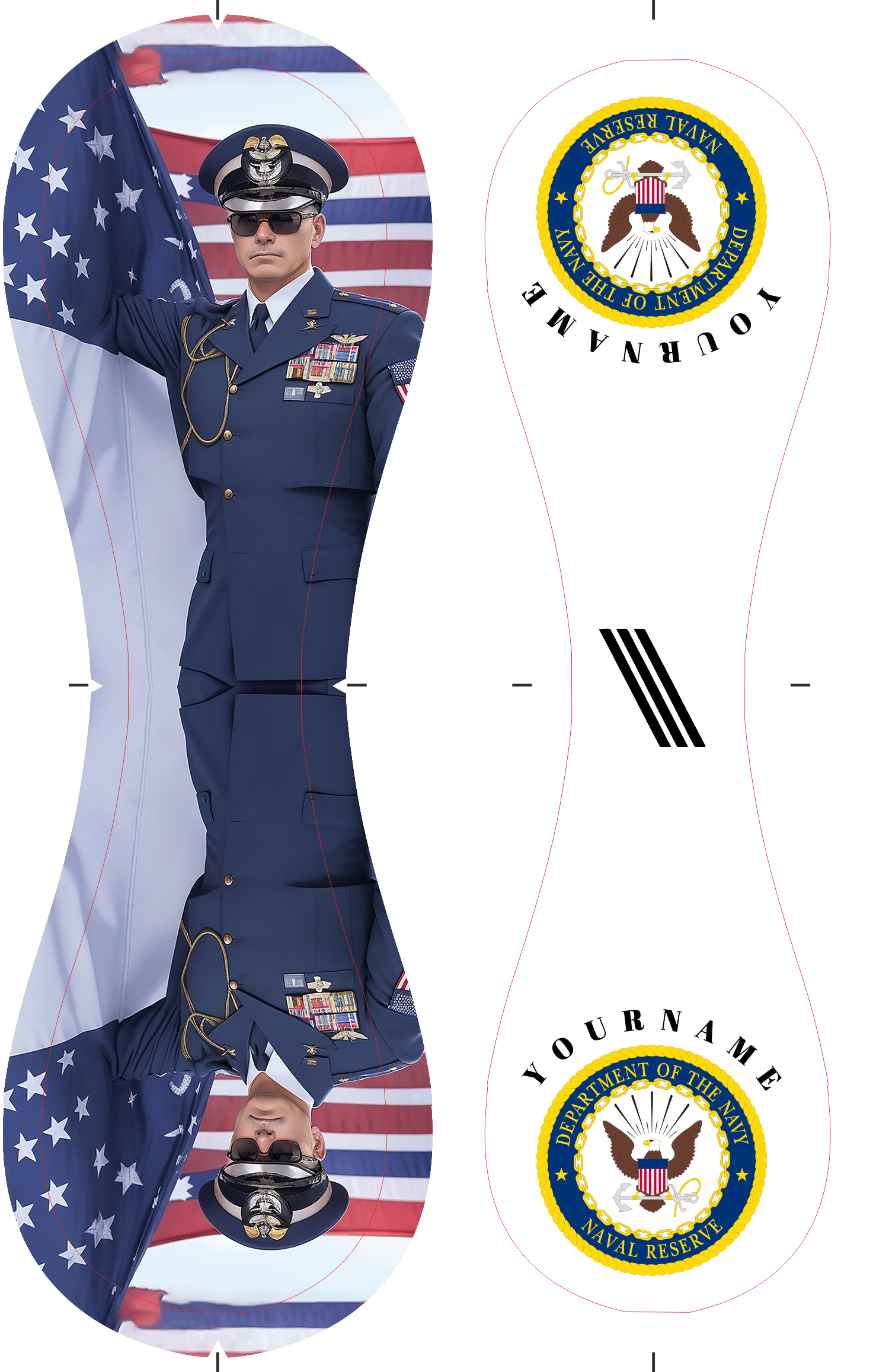 Personalized White U.S Veteran Navy Photo Baseballs