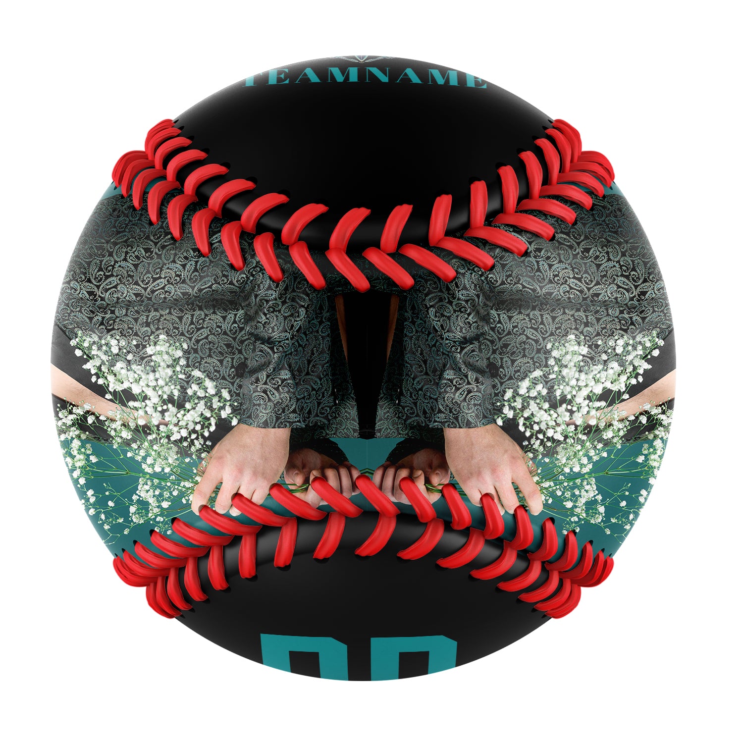 Personalized Black Ghost Samurai Skull Photo Baseballs