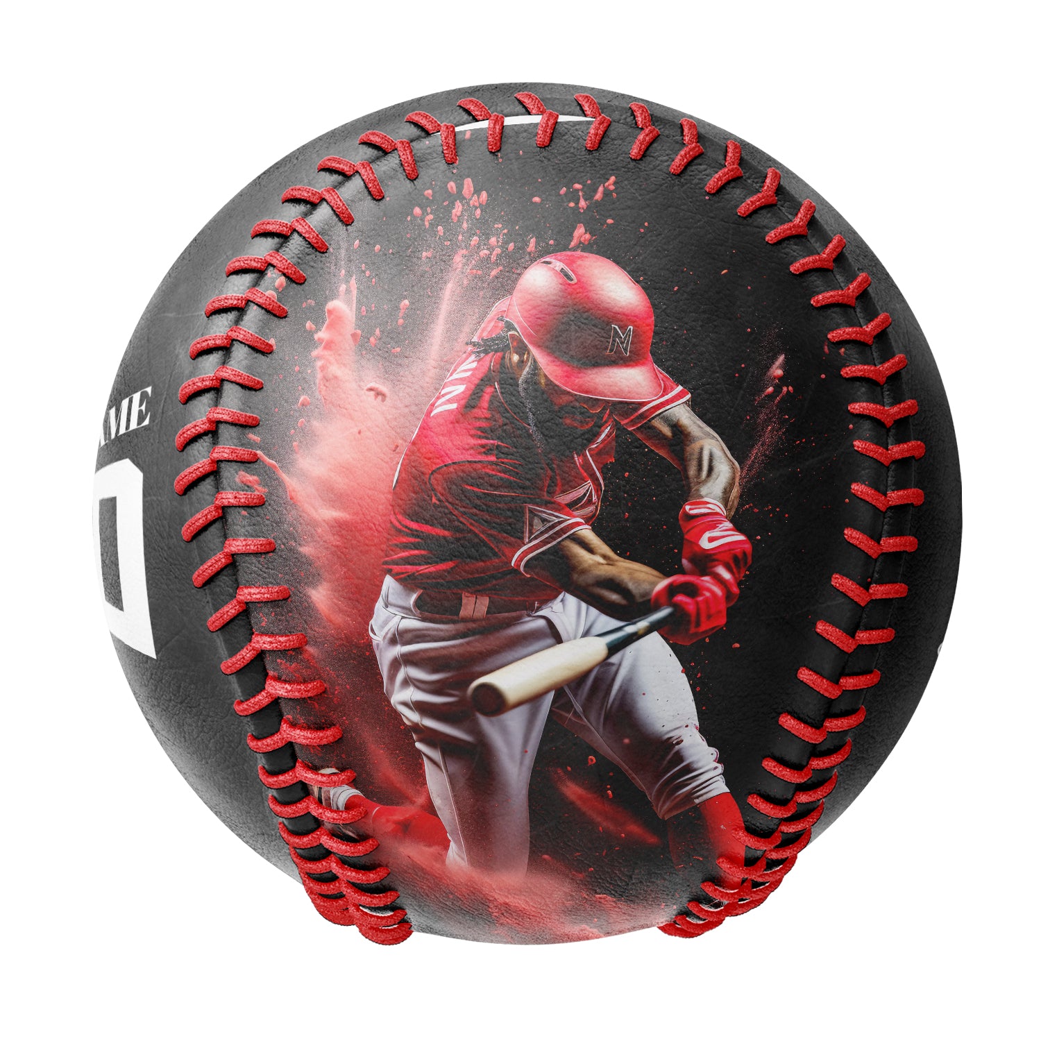 Personalized Black Baseball Skull Photo Baseballs