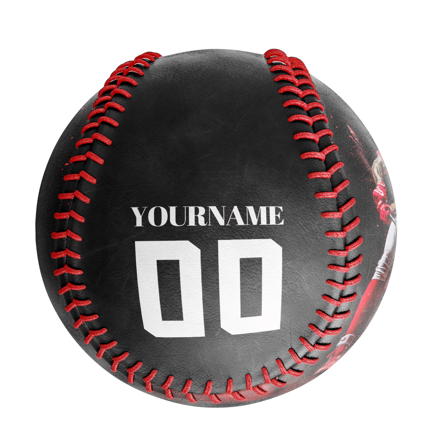 Personalized Black Baseball Skull Photo Baseballs