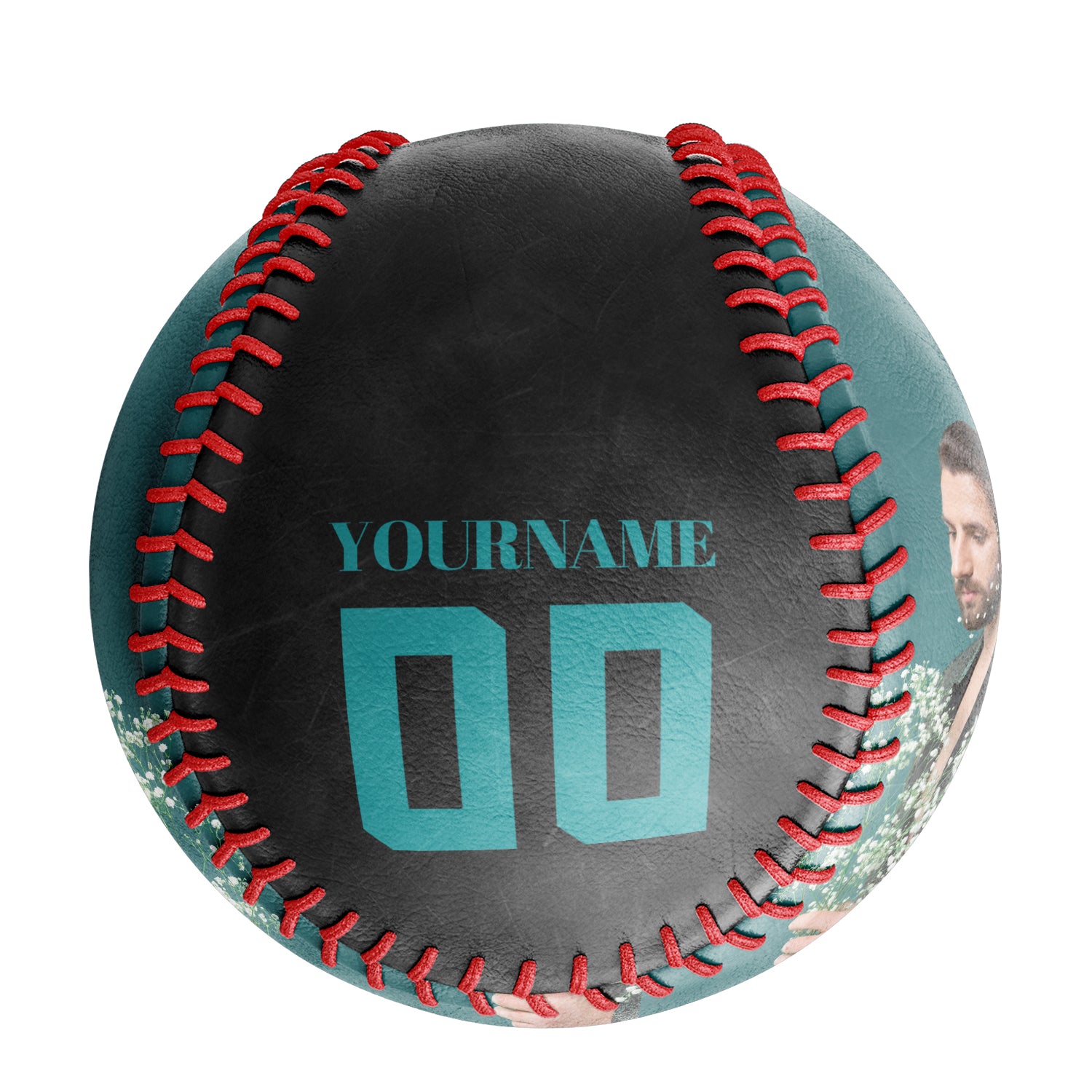 Personalized Black Ghost Samurai Skull Photo Baseballs