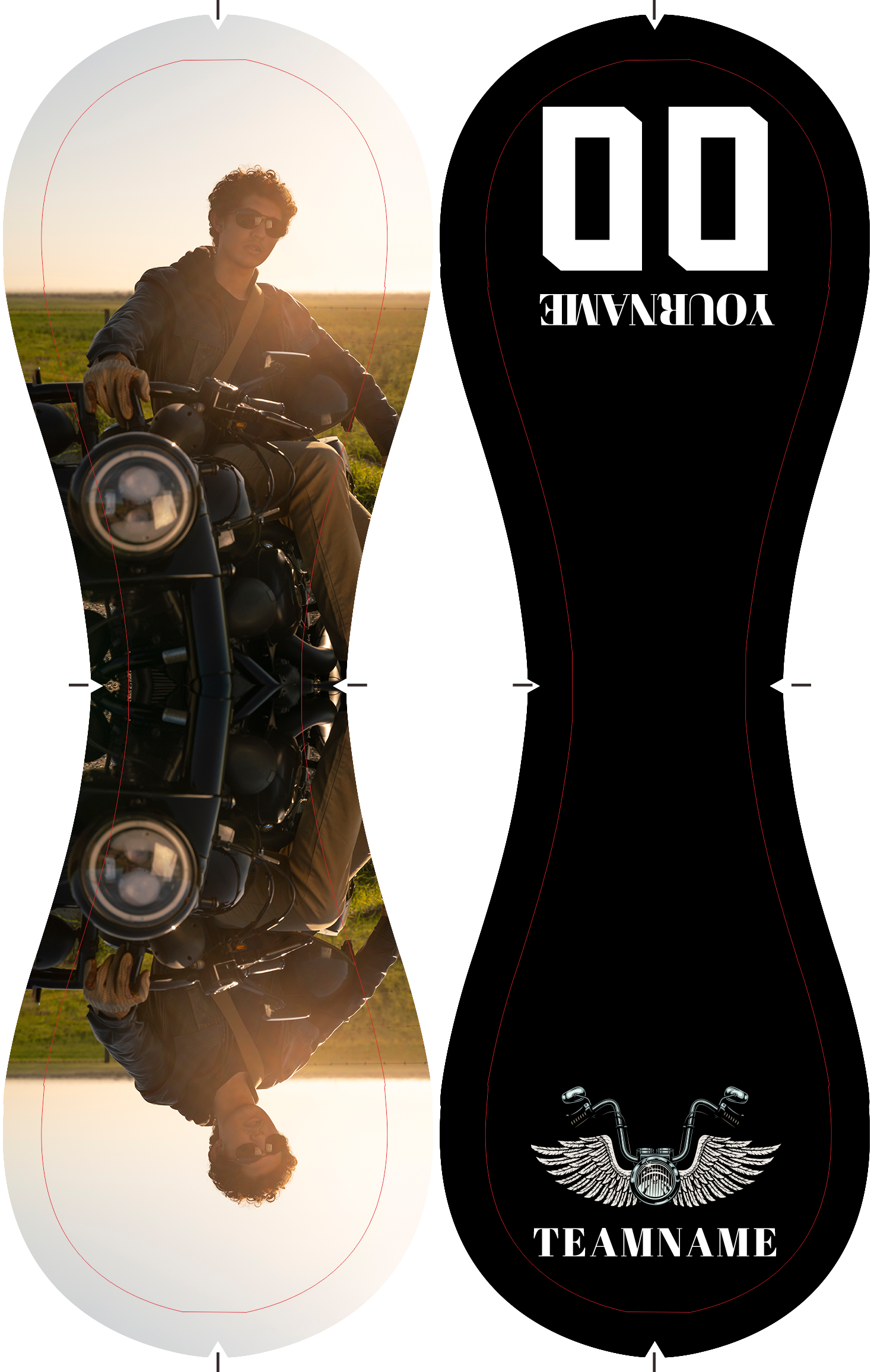 Personalized Black Motorcycle Skull Photo Baseballs