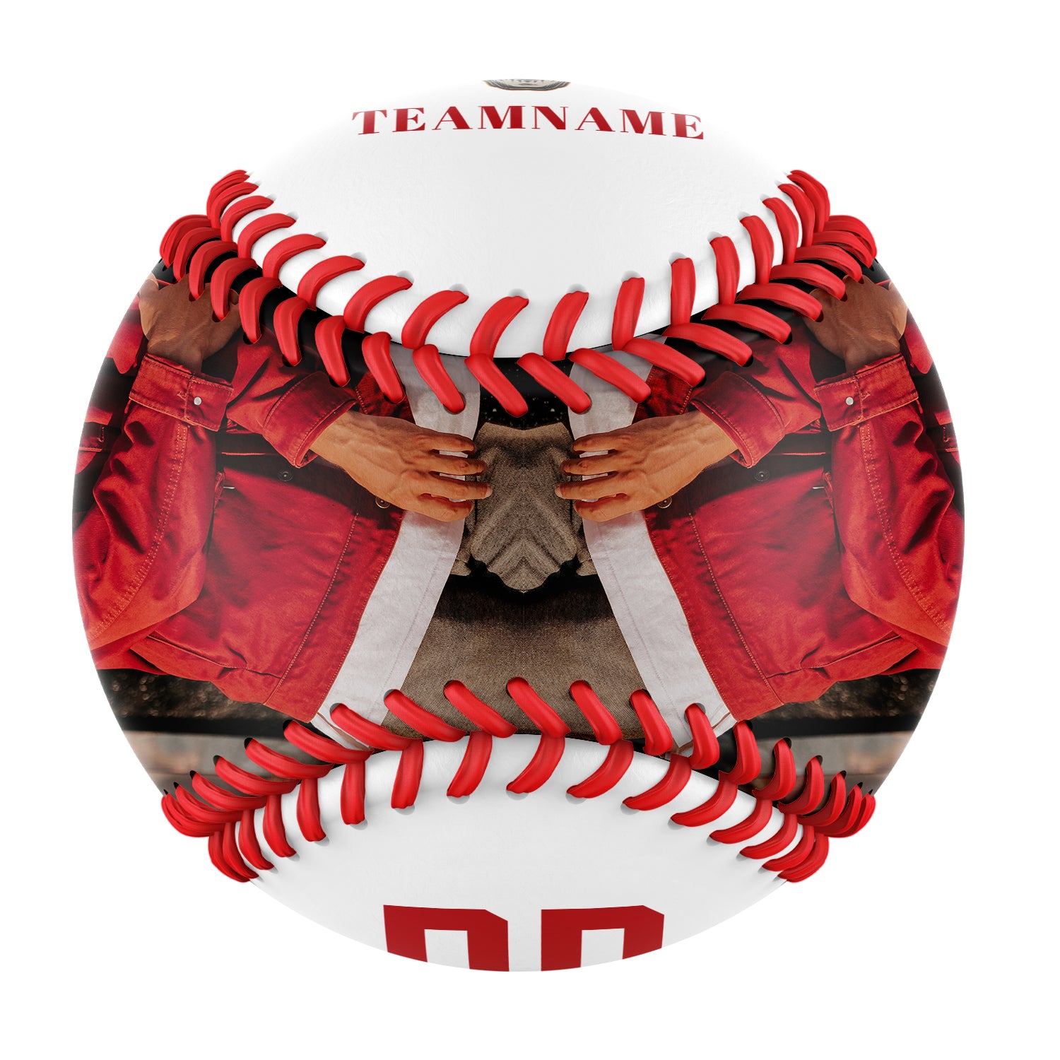 Personalized White Lumberjack Skull Photo Baseballs