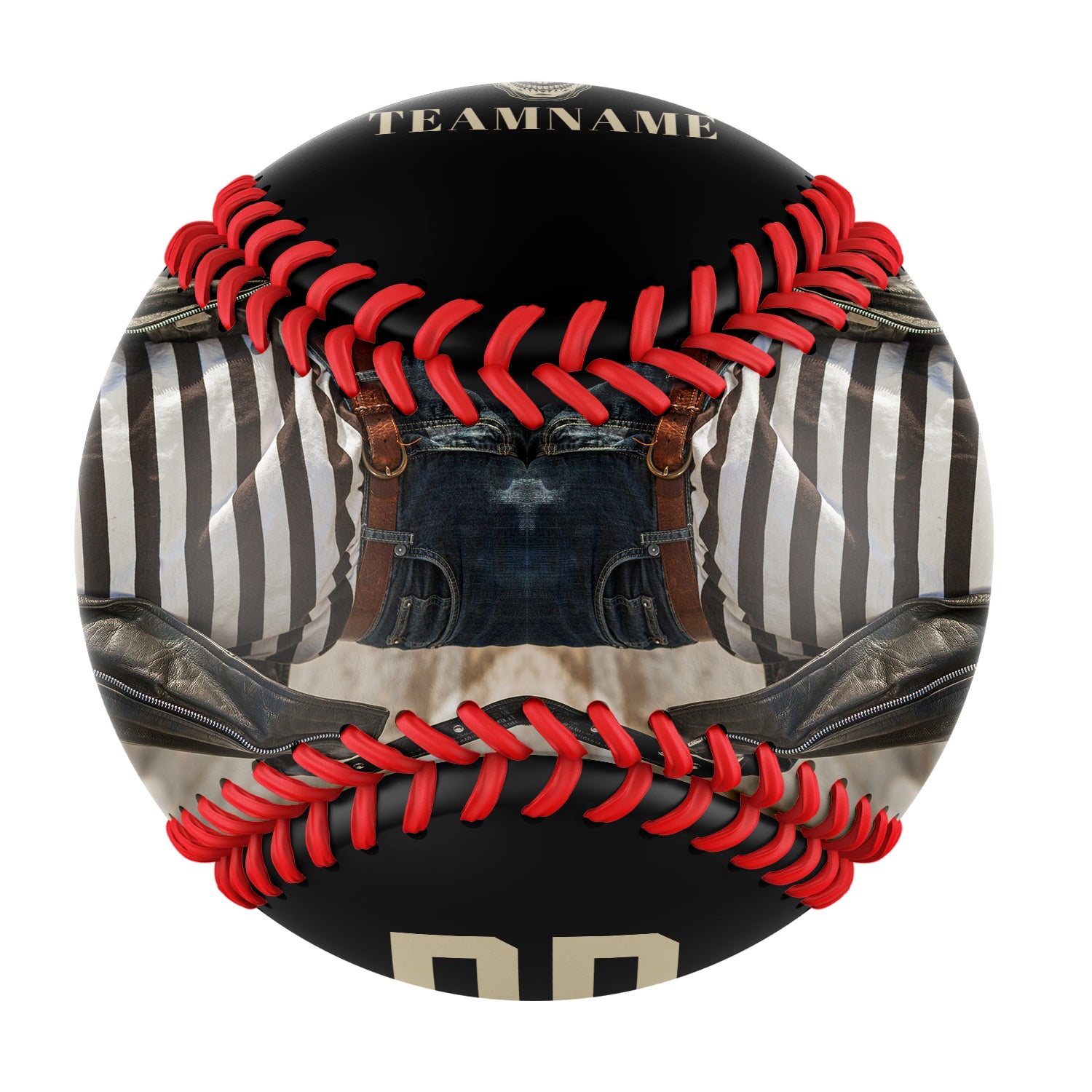Personalized Black Eagle Skull Photo Baseballs