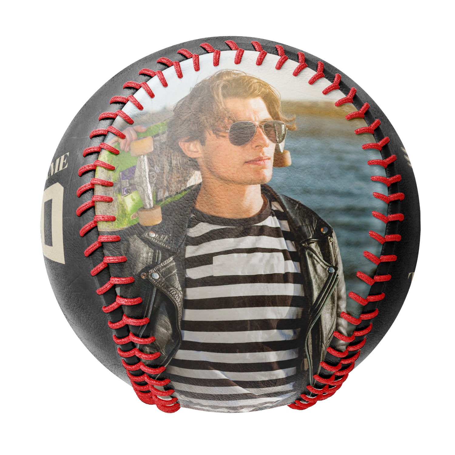 Personalized Black Eagle Skull Photo Baseballs