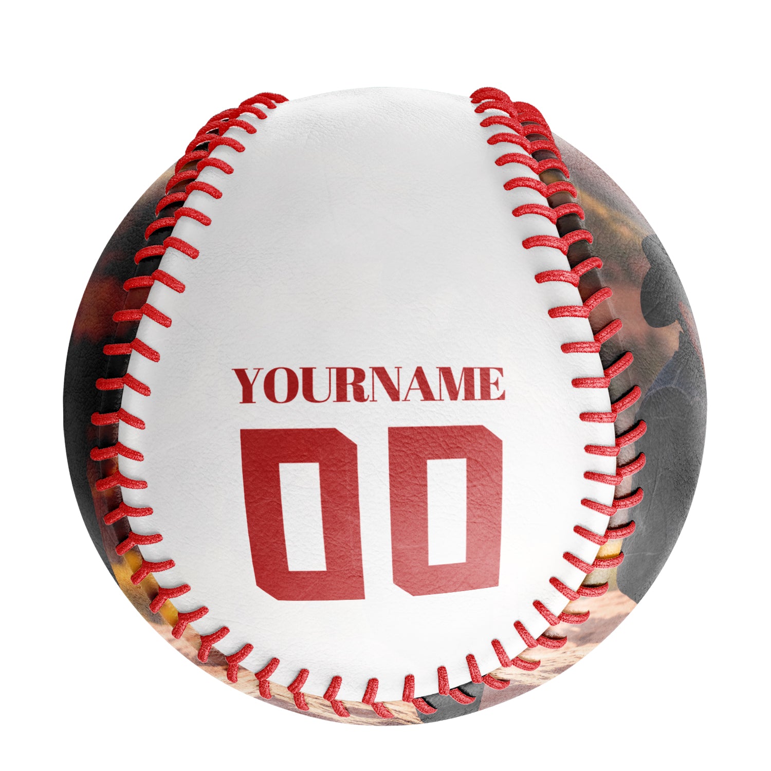 Personalized White Ghost Samurai Skull Photo Baseballs