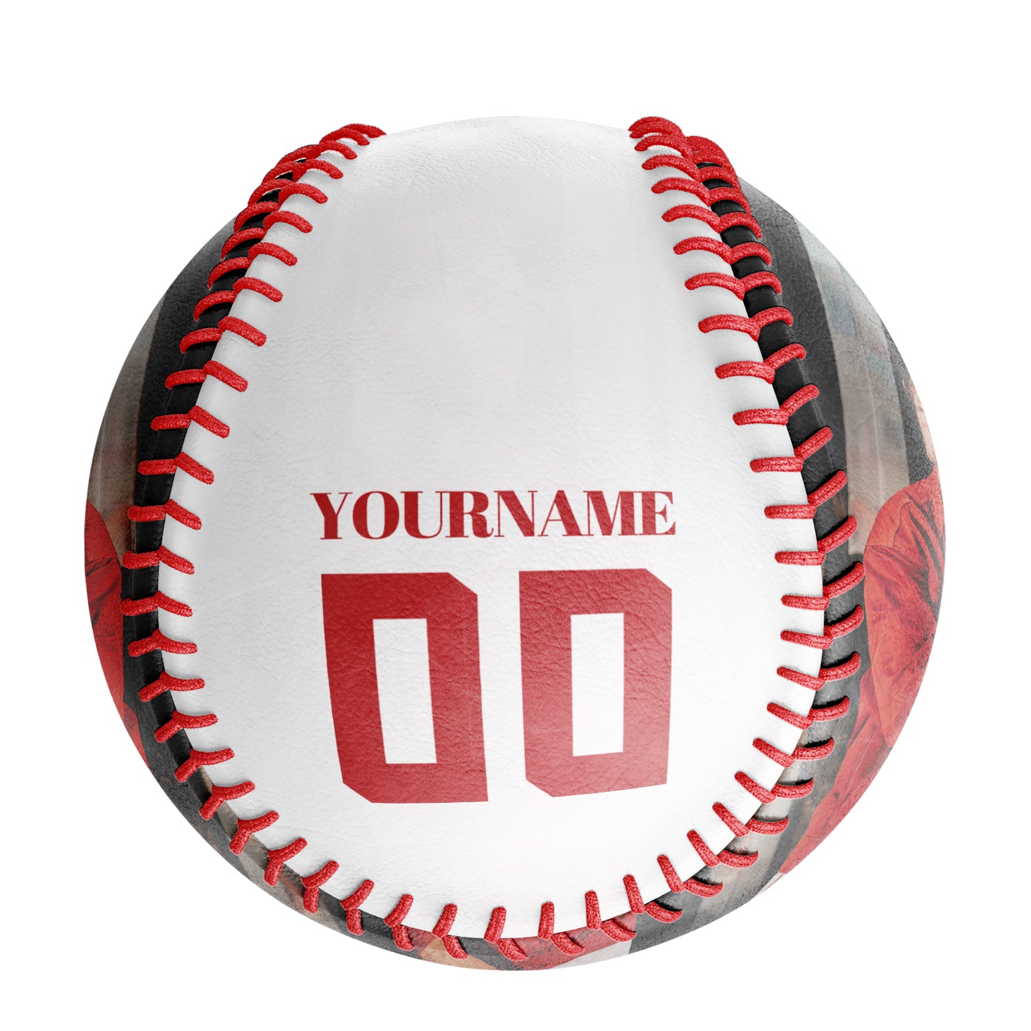 Personalized White Lumberjack Skull Photo Baseballs