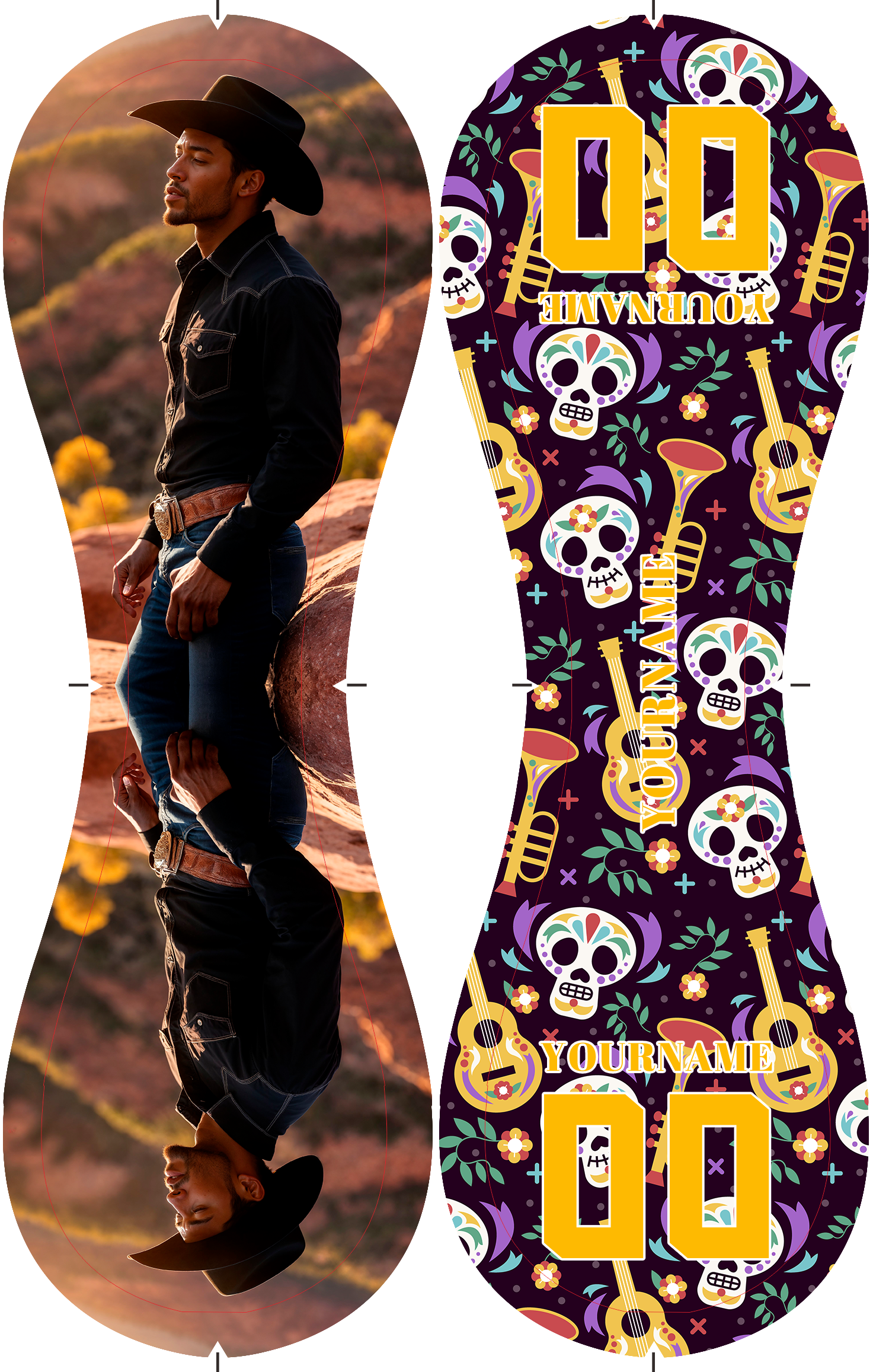Personalized Carter Guitar Skull Photo Baseballs