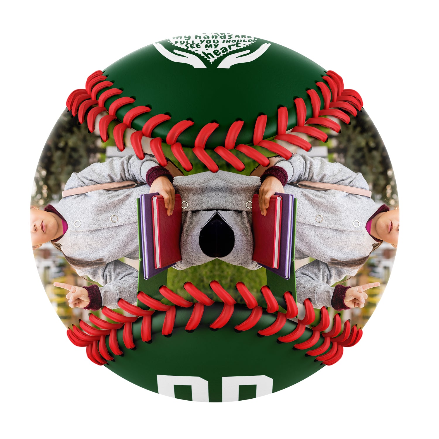 Personalized Kelly Green Early Head Start Teacher Photo Baseballs