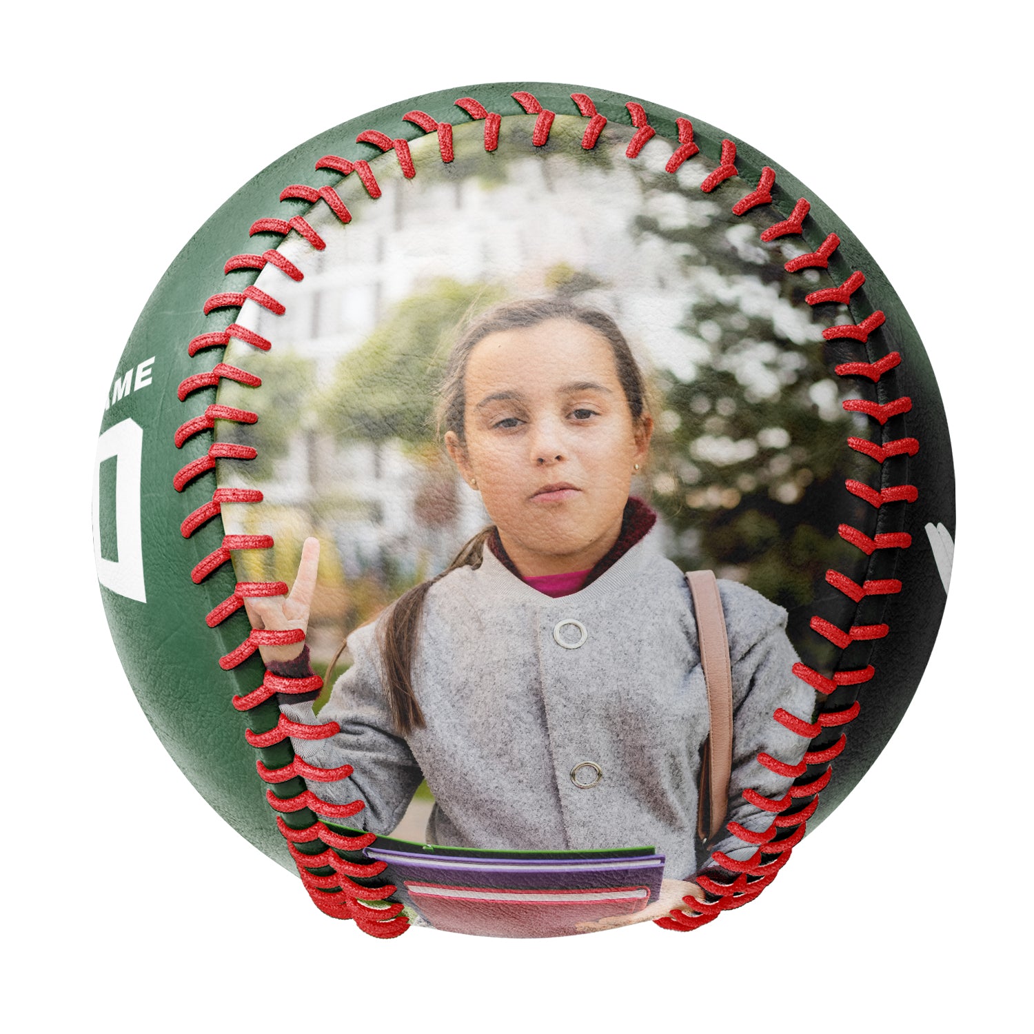 Personalized Kelly Green Early Head Start Teacher Photo Baseballs