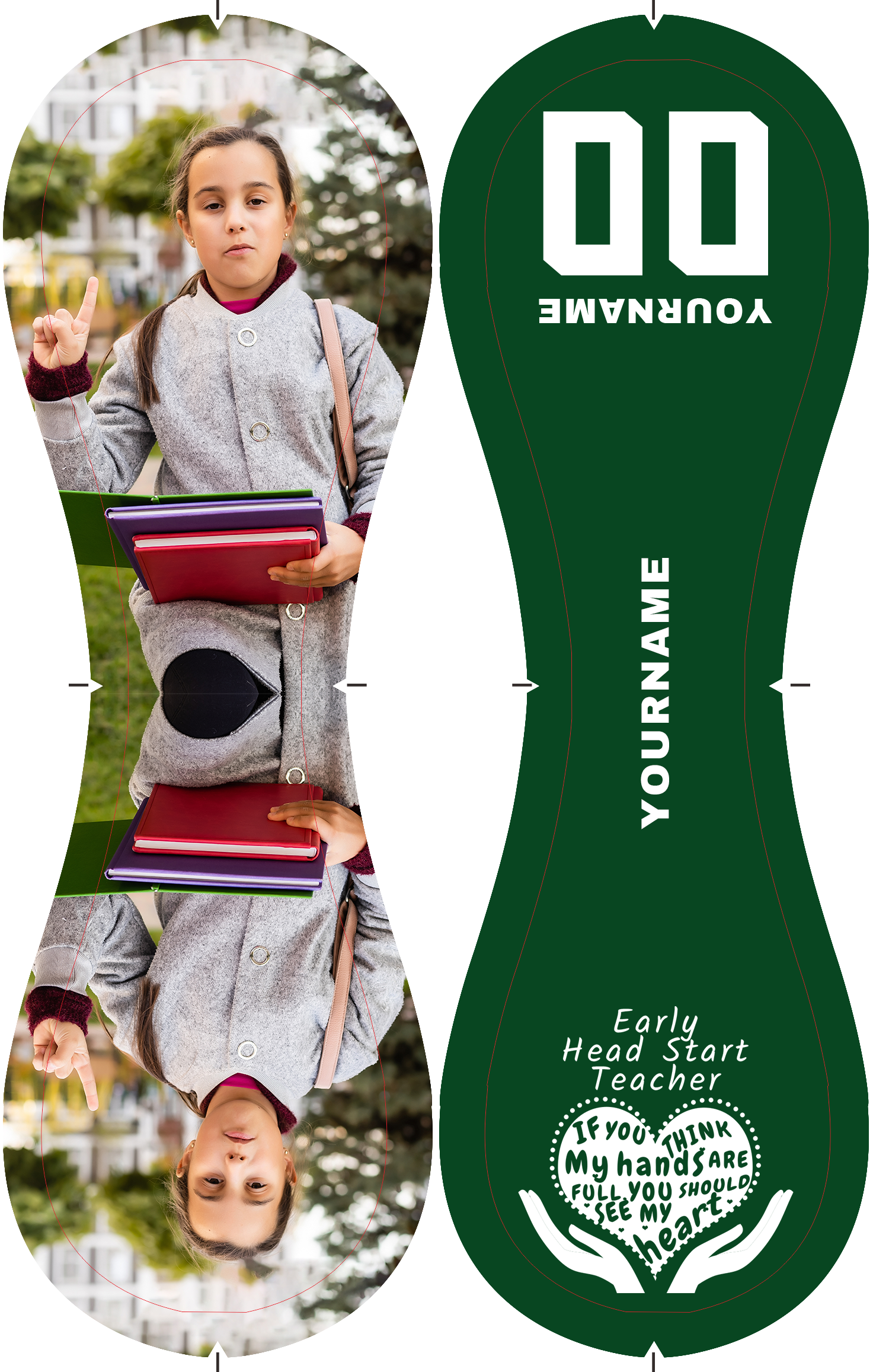 Personalized Kelly Green Early Head Start Teacher Photo Baseballs