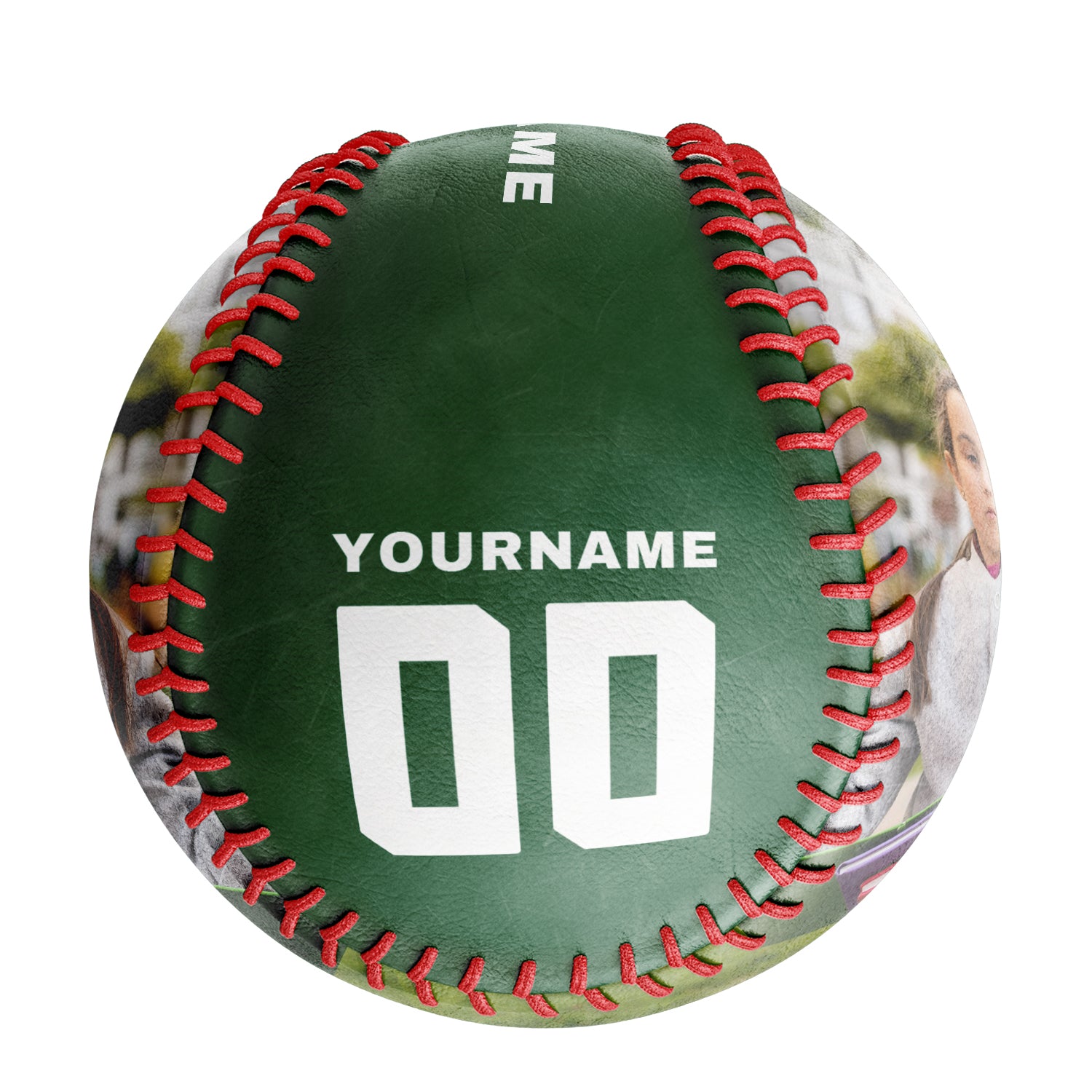 Personalized Kelly Green Early Head Start Teacher Photo Baseballs