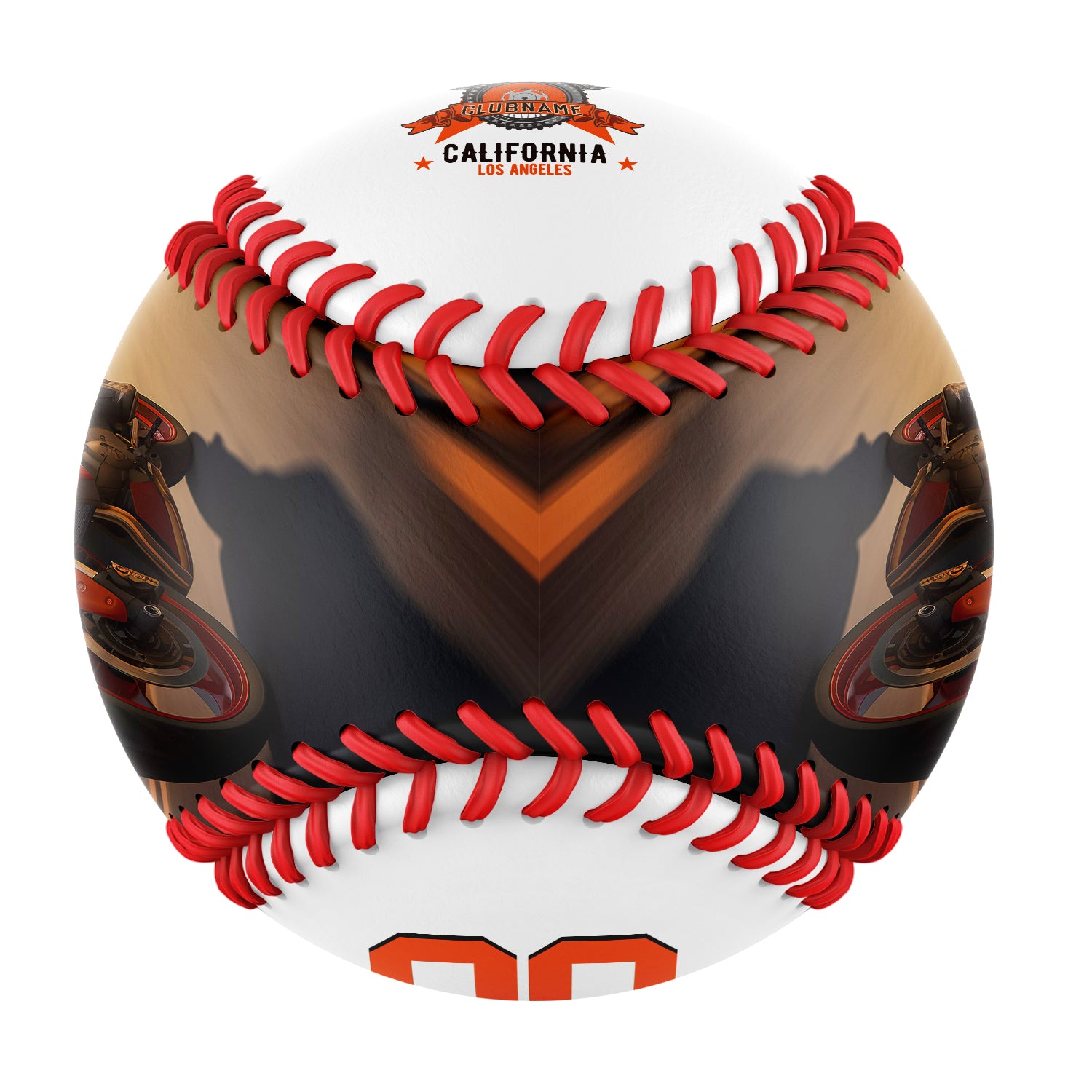 Personalized White Flying Motorcycle Club Photo Baseballs