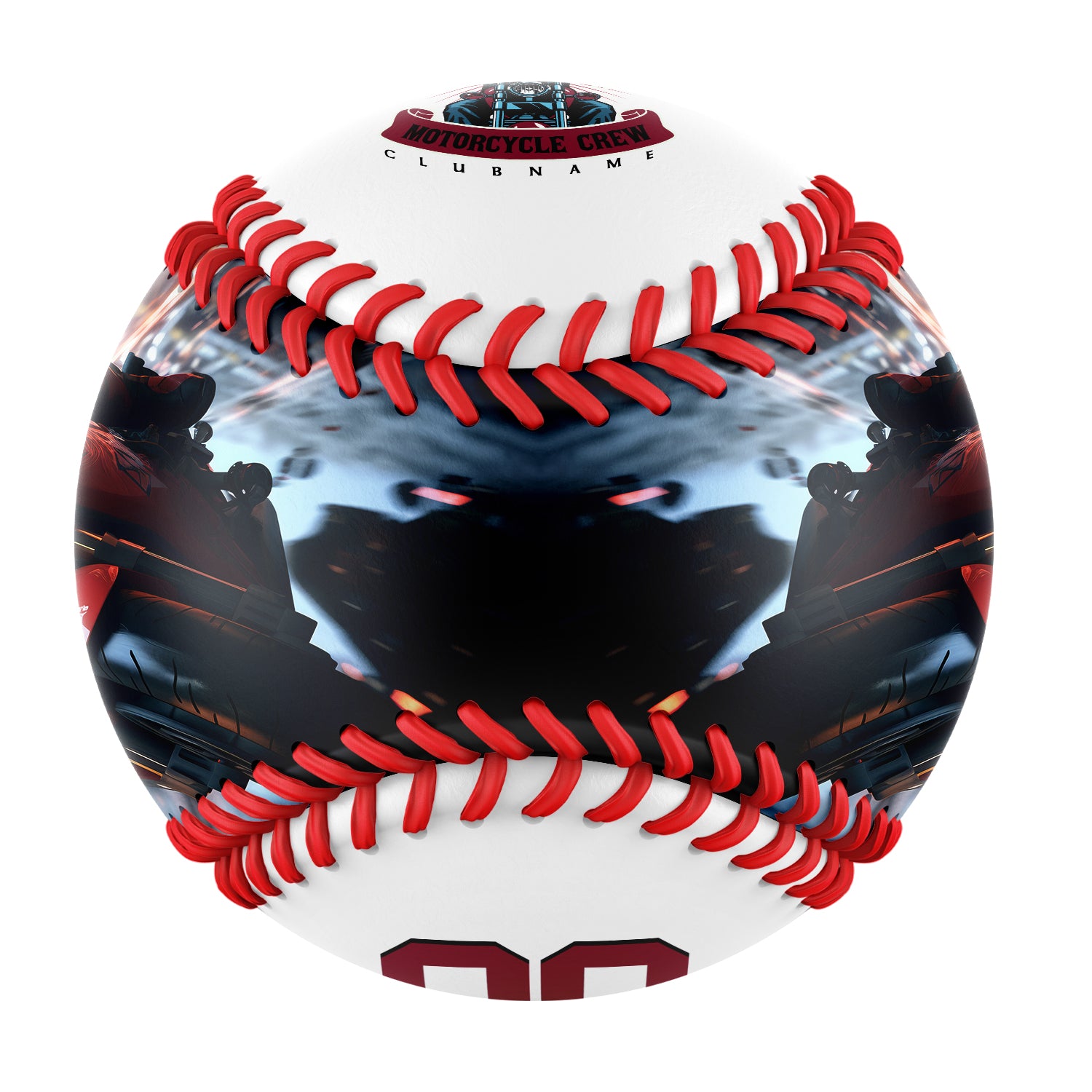 Personalized White Wildhog Motorcycle Club Photo Baseballs