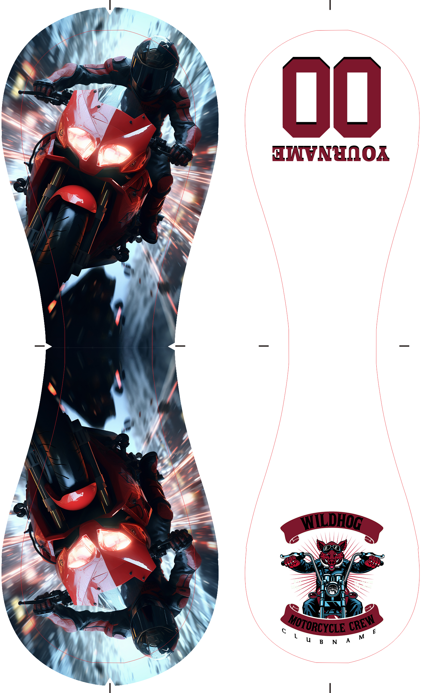 Personalized White Wildhog Motorcycle Club Photo Baseballs