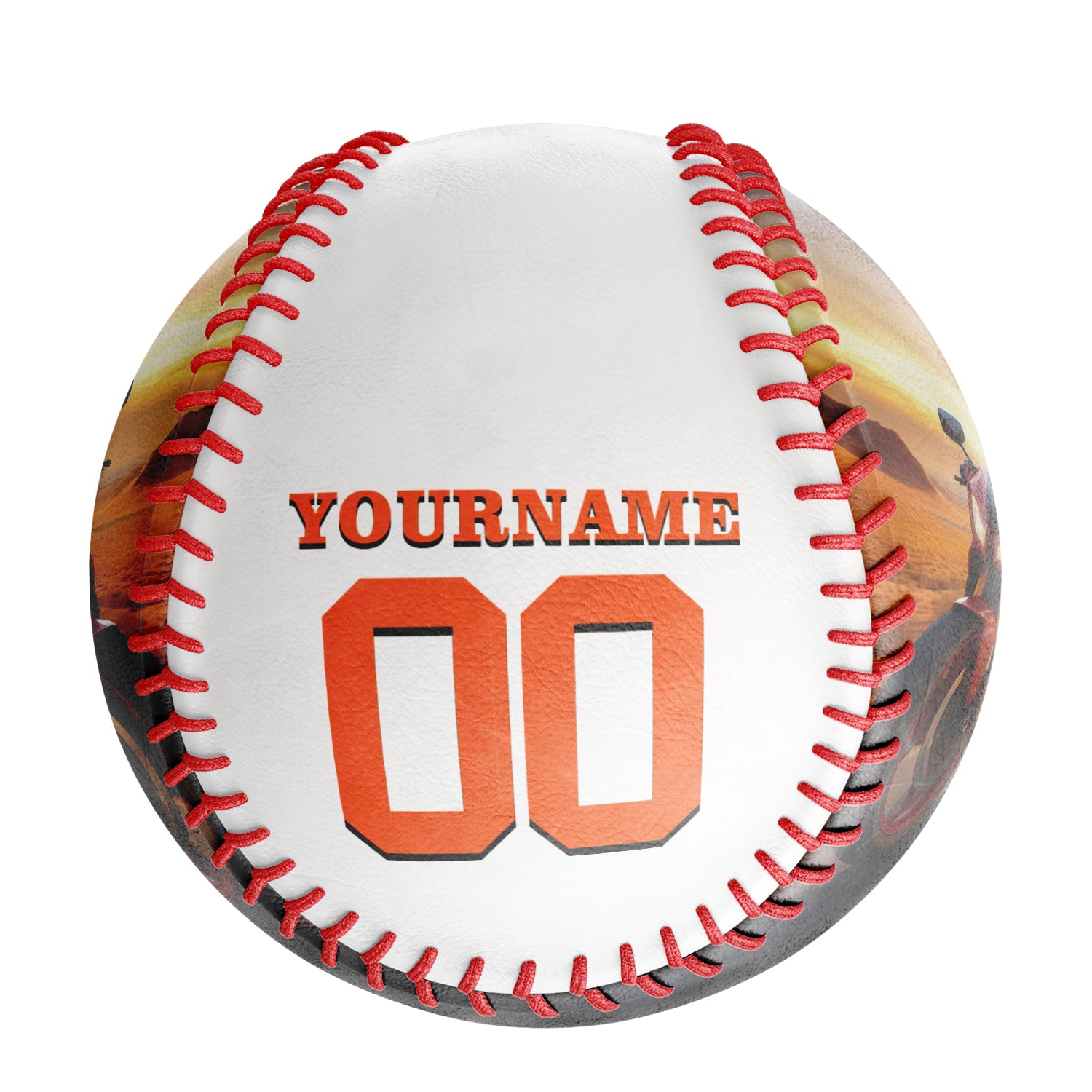 Personalized White Flying Motorcycle Club Photo Baseballs