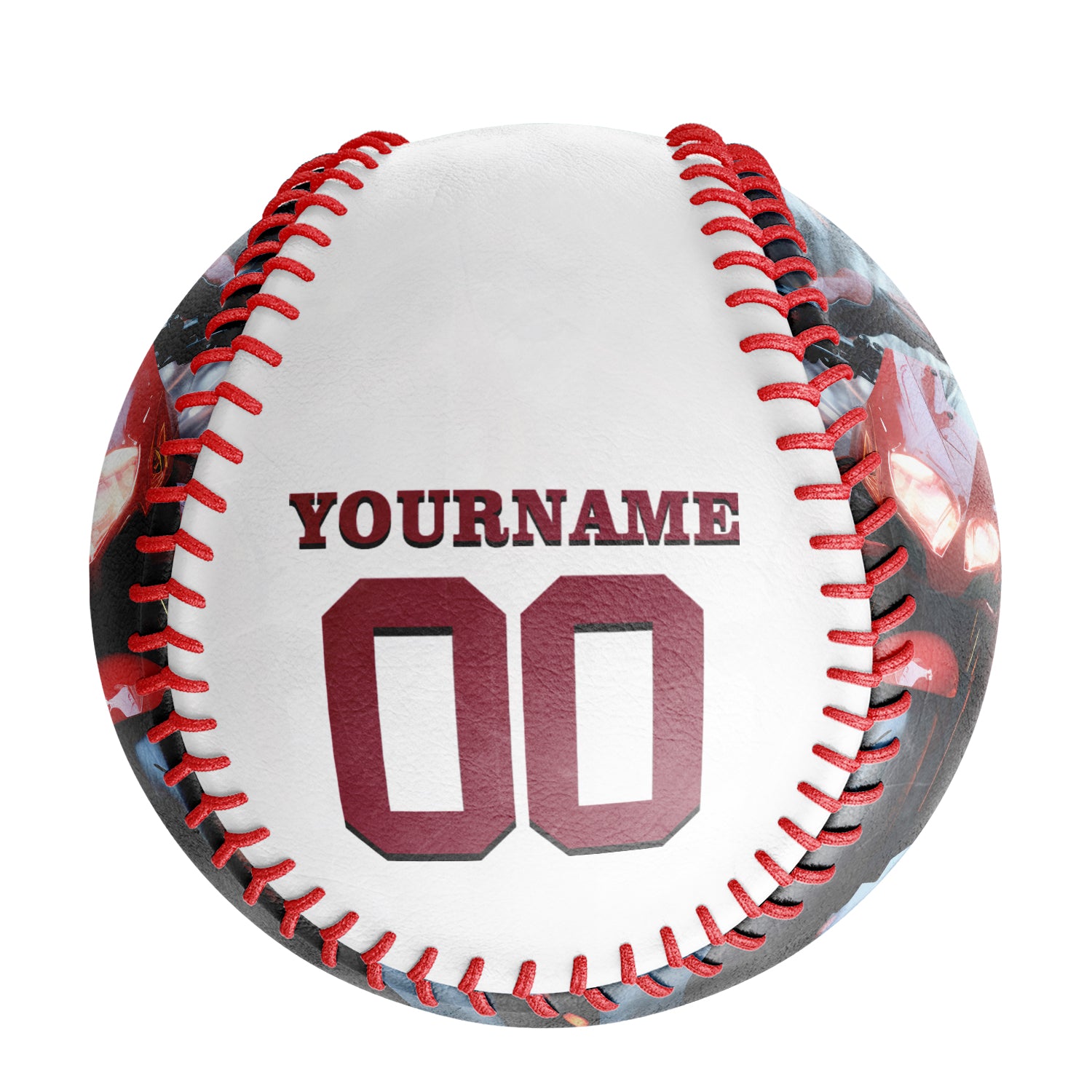 Personalized White Wildhog Motorcycle Club Photo Baseballs
