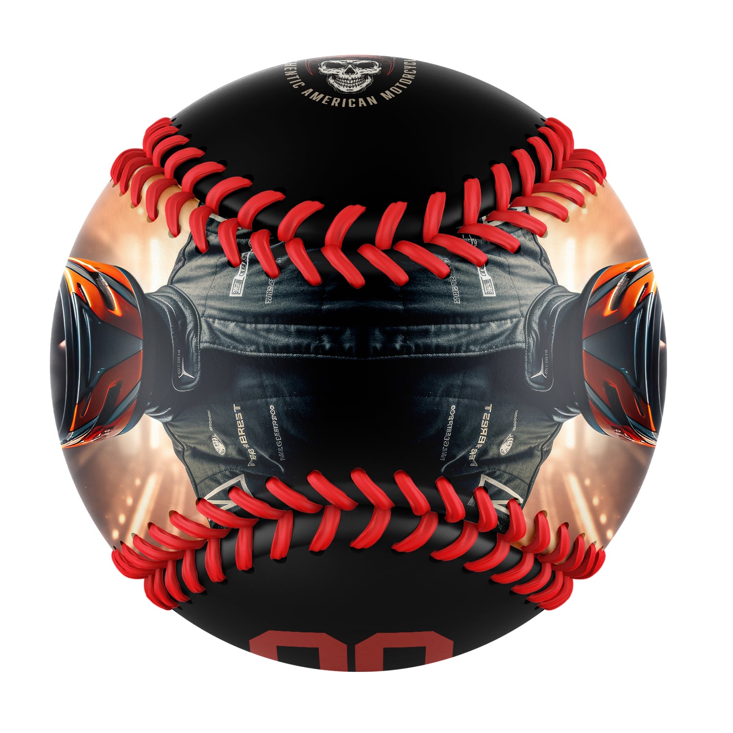 Personalized Black Authentic American Motorcycle Club Photo Baseballs