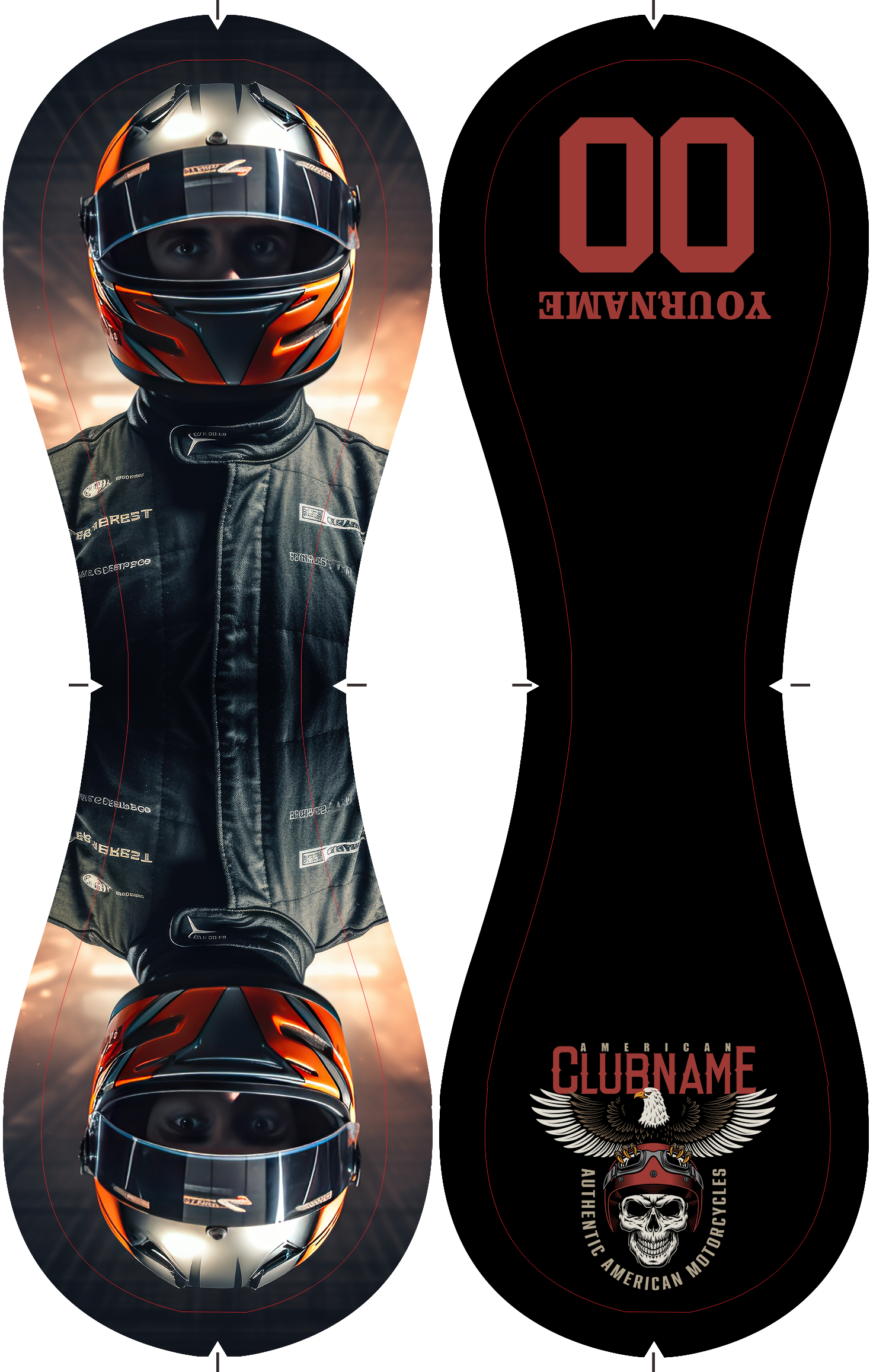 Personalized Black Authentic American Motorcycle Club Photo Baseballs