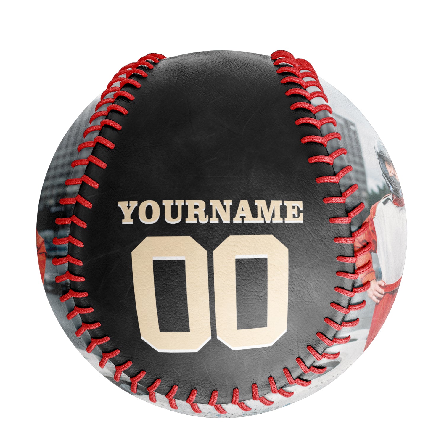 Personalized Black Superior Car Race Motorcycle Club Photo Baseballs