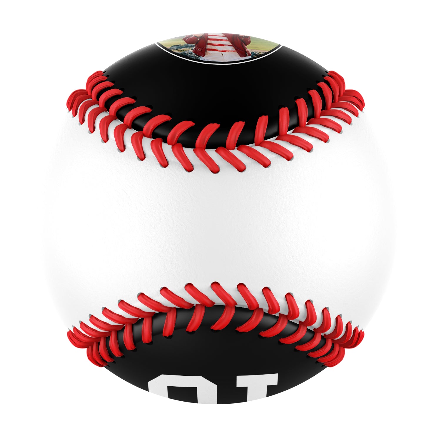 Personalized Black Eagle Biker Photo Baseballs