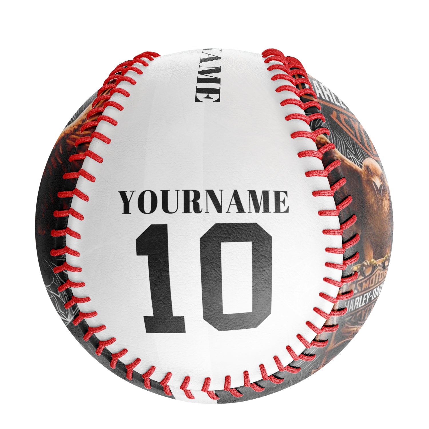 Personalized White Eagle Skull Photo Baseballs