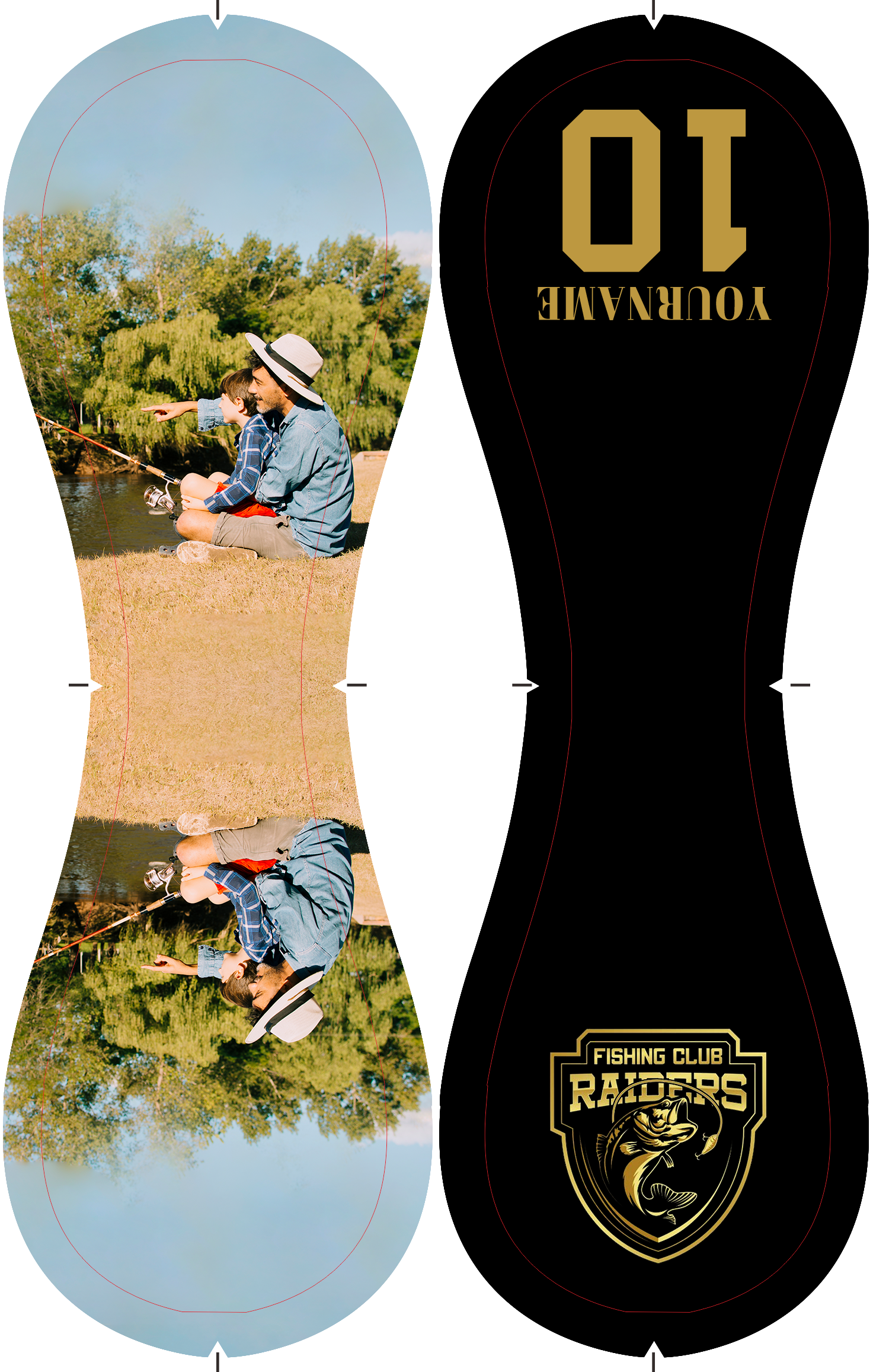 Personalized Black Fishing Club Photo Baseballs