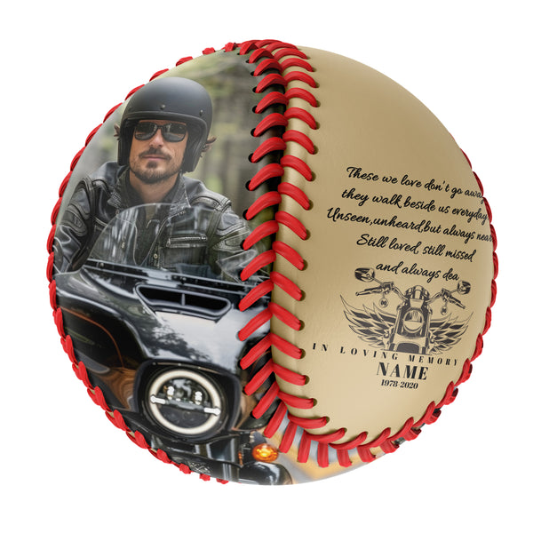 Personalized Khaki Memorial Photo Baseballs