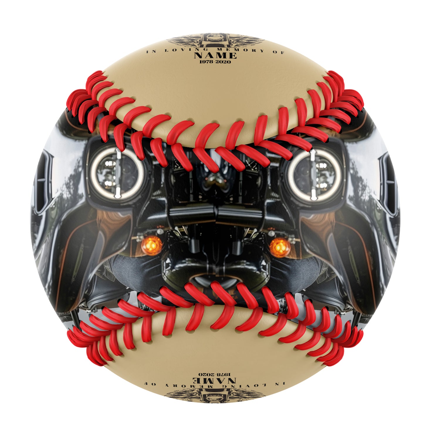 Personalized Khaki Memorial Photo Baseballs
