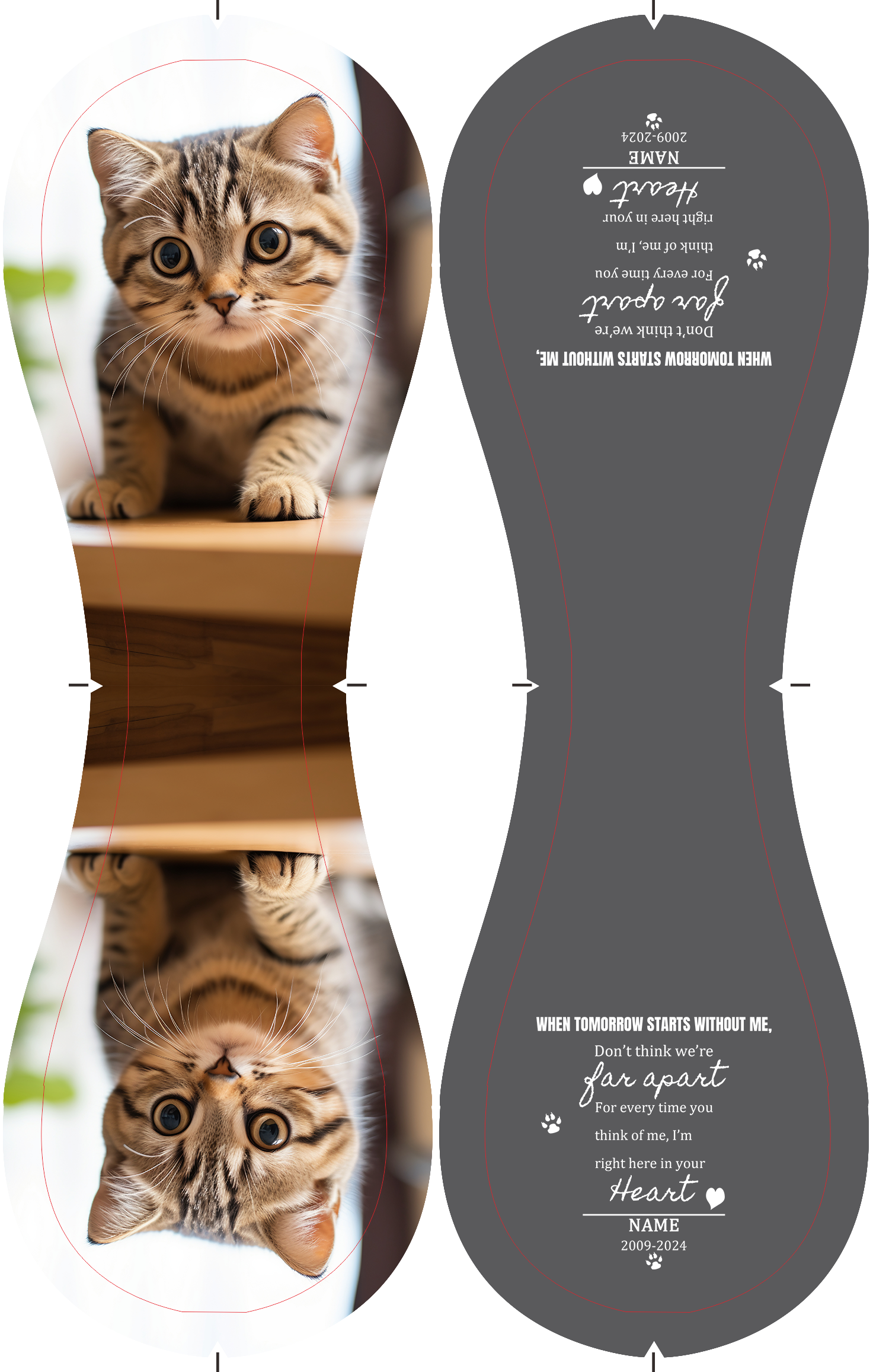 Personalized Dark Grey Cat Pet Memorial Photo Baseballs