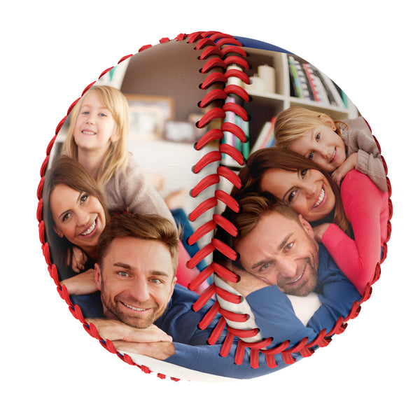 Personalized 2 Family Photo Baseballs