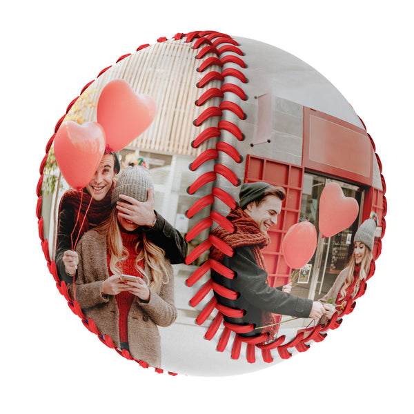 Personalized 2 Valentine's Day Photo Baseballs