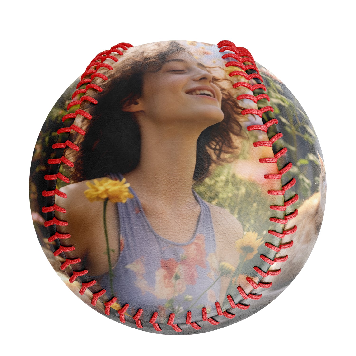 Personalized Pet Cat and Owner Photo Baseballs