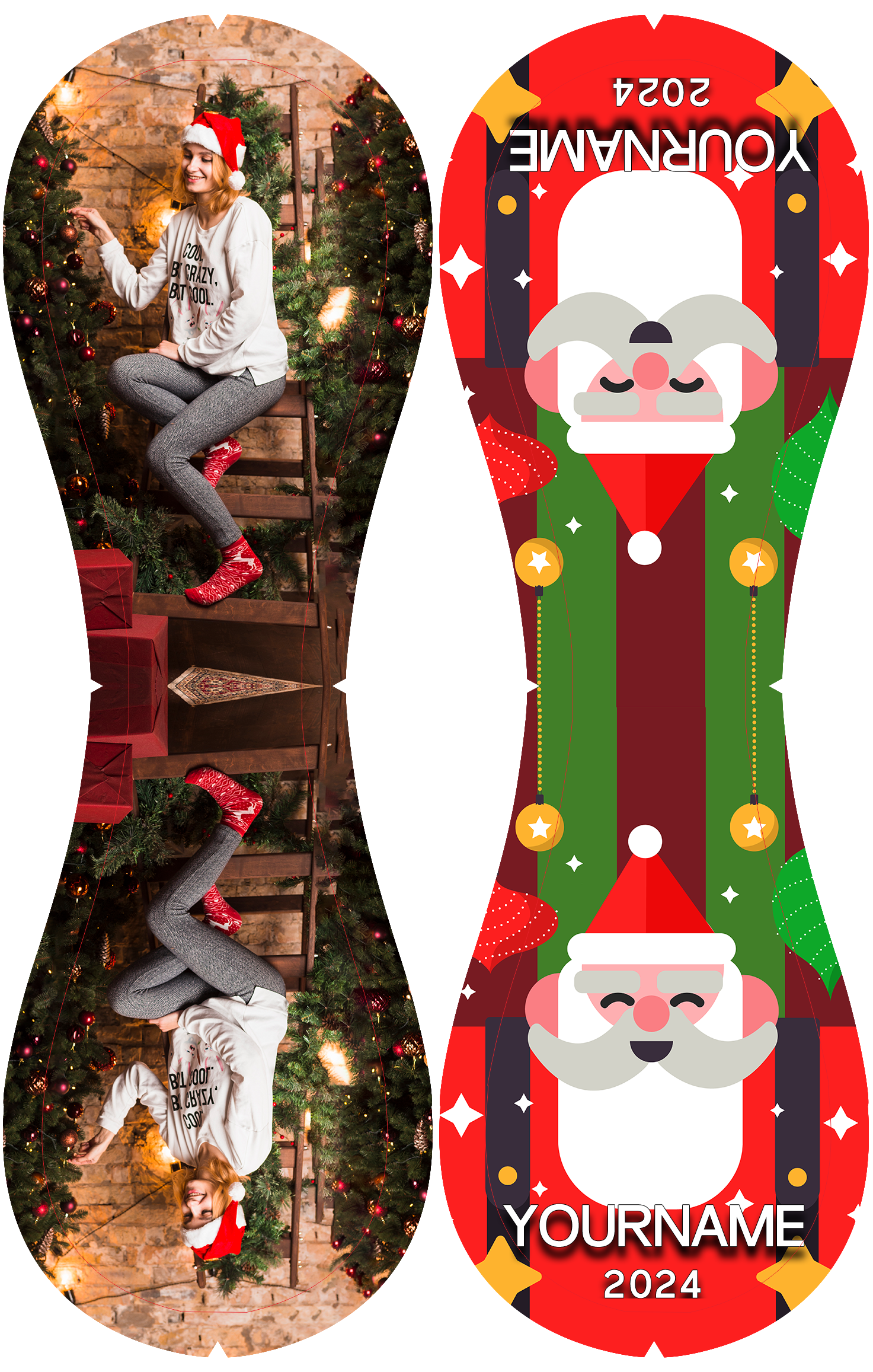 Personalized Christmas Santa Claus Photo Baseballs