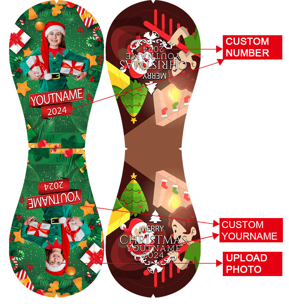 Personalized Christmas Santa Claus Tree Photo Baseballs