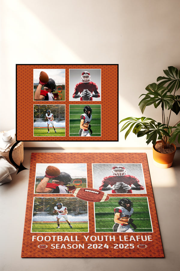 Personalized Football 4 Photo carpet