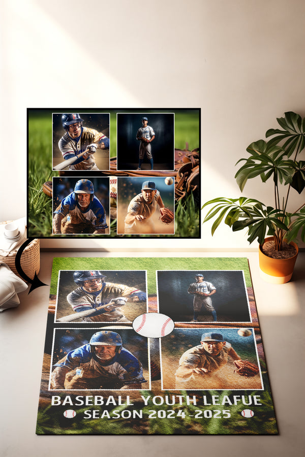 Personalized Baseball 4 Photo carpet