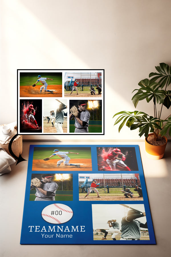 Personalized Baseball 5 Photo carpet