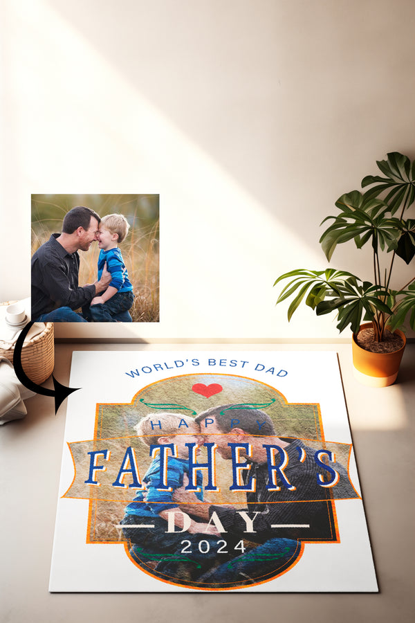 Personalized Happy Father's Day Photo carpet