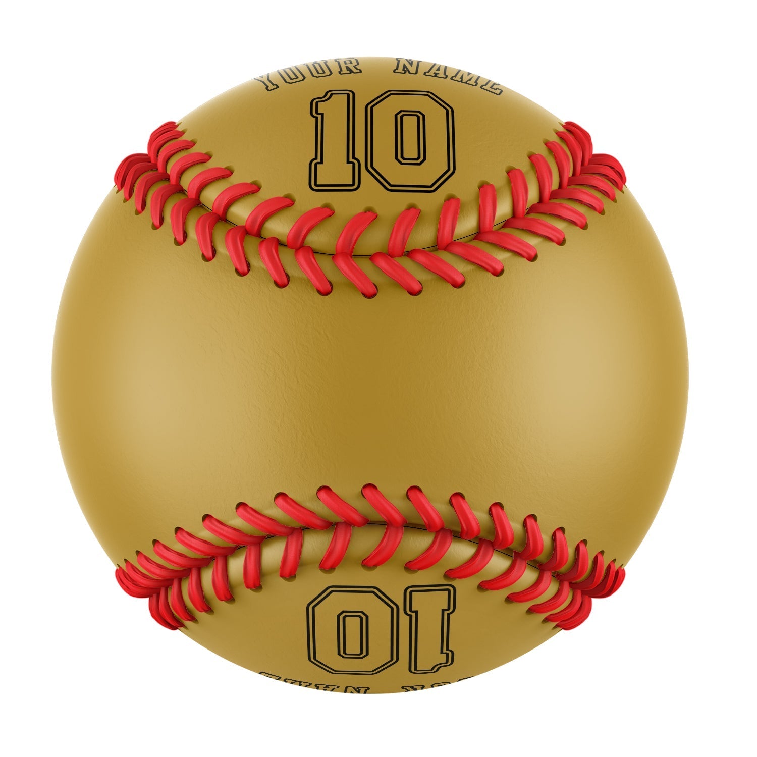 Personalized Old Gold Leather Old Gold Authentic Baseballs
