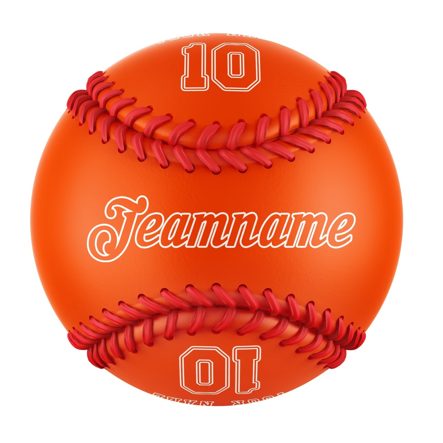 Personalized Orange Leather Orange Authentic Baseballs
