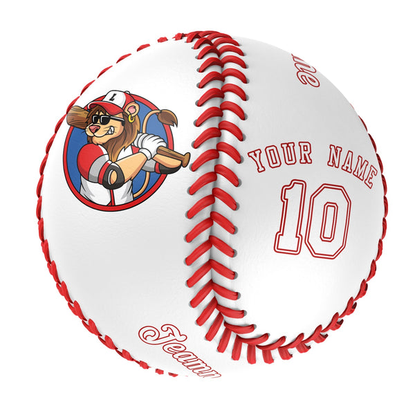 Personalized White Leather White Authentic Baseballs