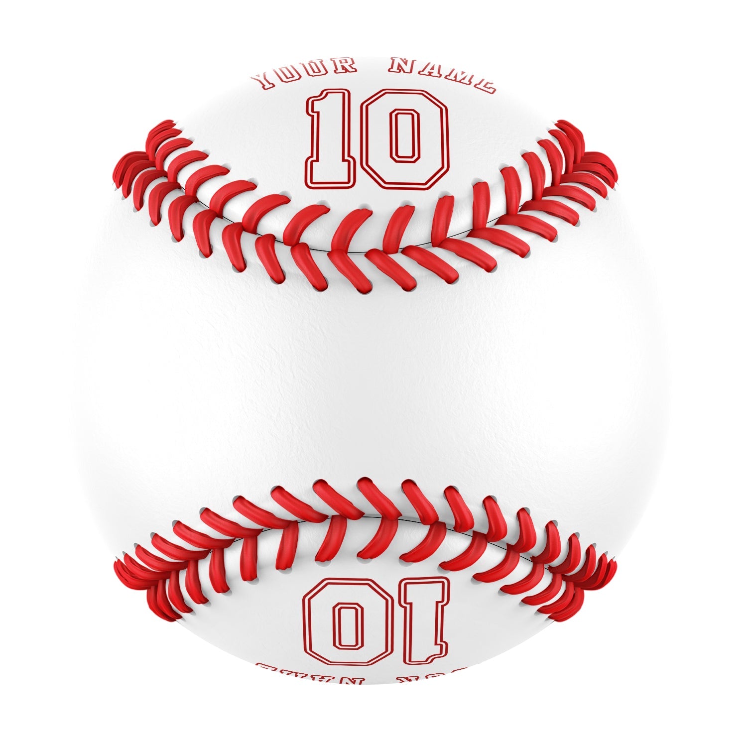 Personalized White Leather White Authentic Baseballs