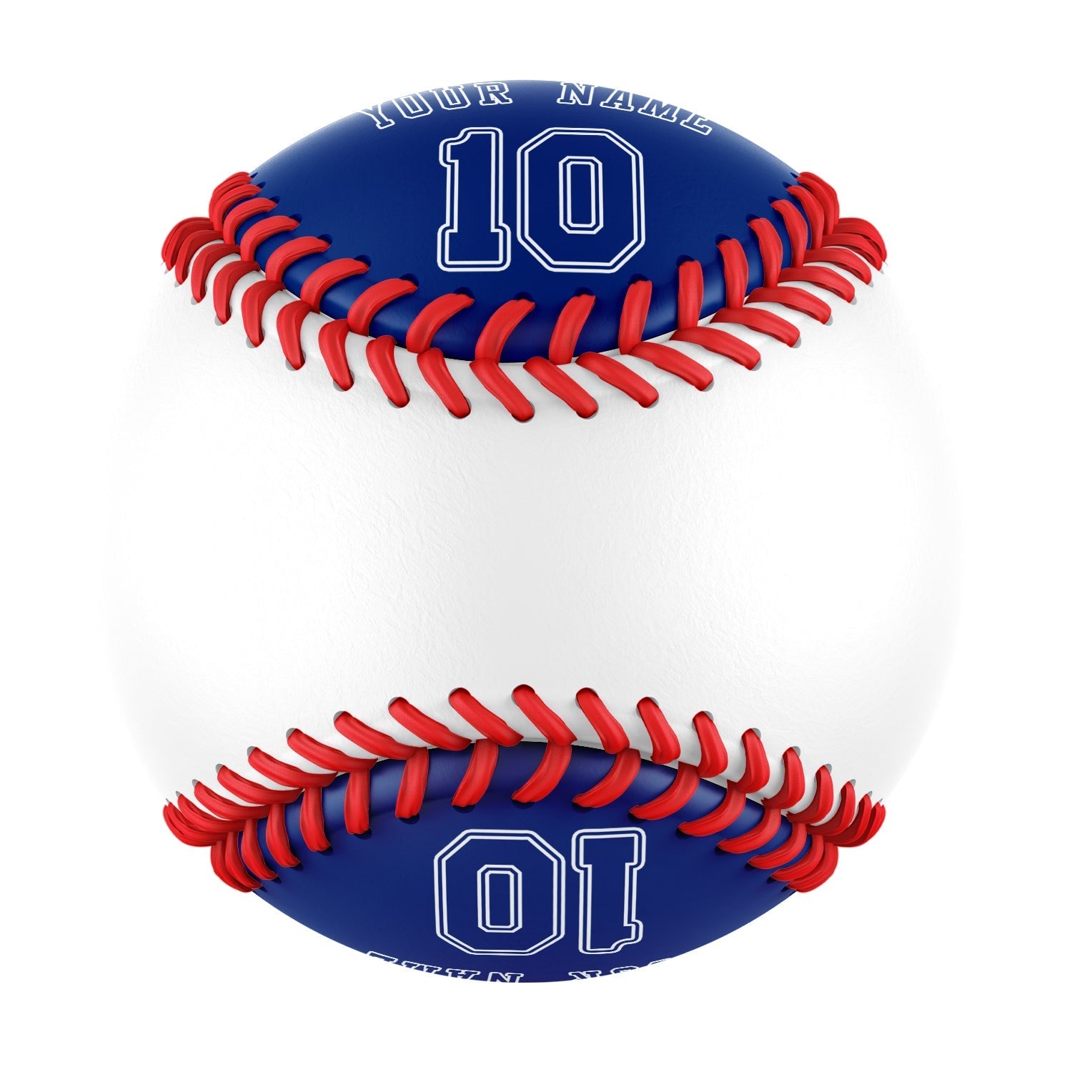 Personalized White Royal Half Leather  Royal Authentic Baseballs