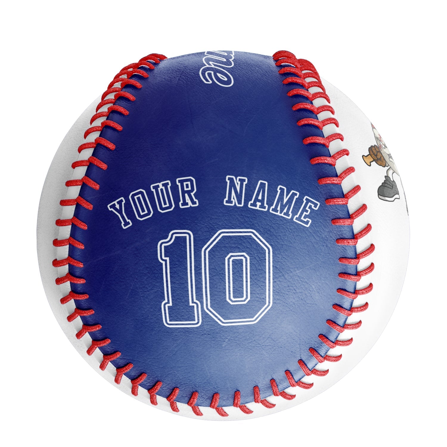 Personalized White Royal Half Leather  Royal Authentic Baseballs