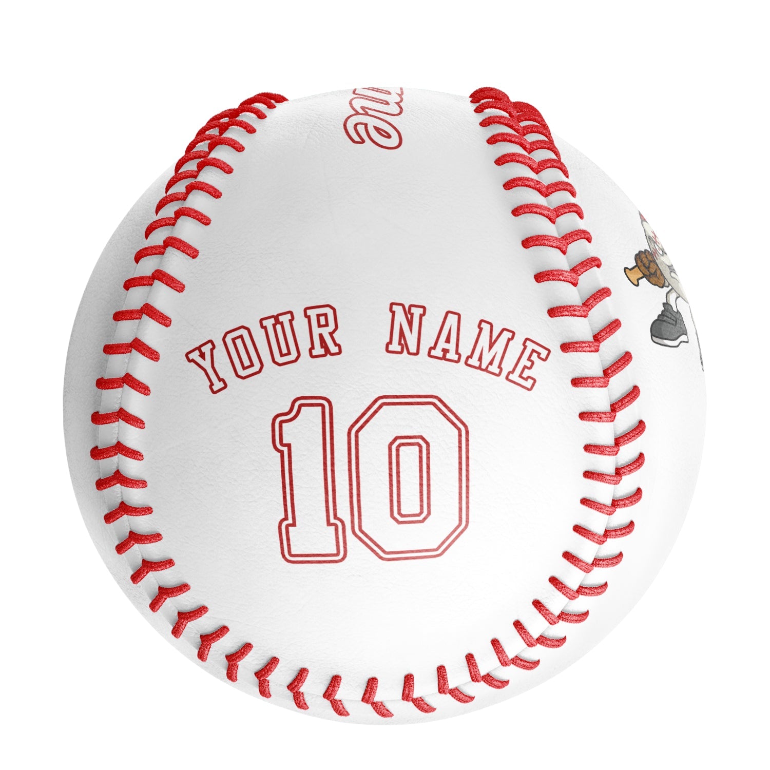 Personalized White Leather White Authentic Baseballs