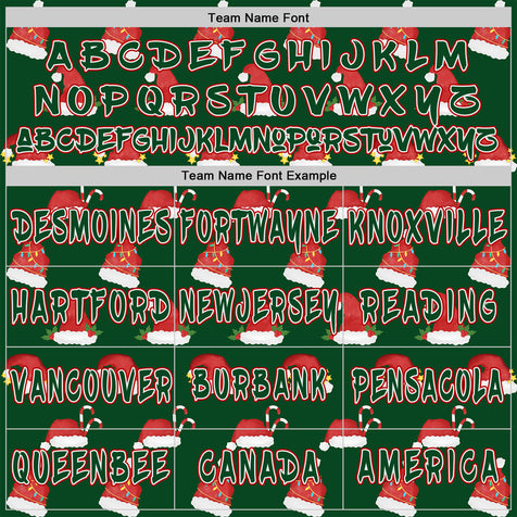 Custom  Green White-Red Christmas Santa Claus Hats Pullover Sweatshirt Hoodie